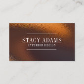 モダン抽象芸術ブロンズの葉 名刺 (正面)