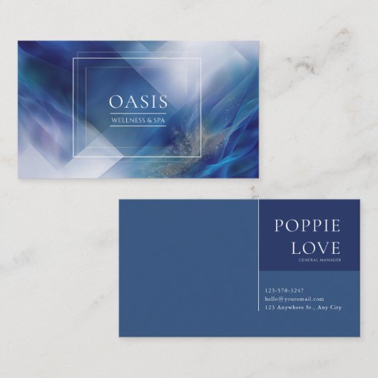 モダン抽象芸術ブ企業のルーとホワイト 名刺 (正面/裏面)