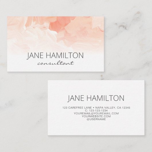 モダン抽象芸術プロファイル名刺 名刺 (正面/裏面)