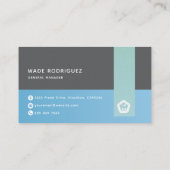 モダン抽象芸術プロフェッショナルロゴ汎用 名刺 (裏面)