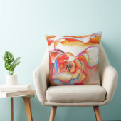 モダン抽象芸術ベゴニア水彩画 クッション (椅子)