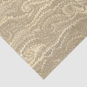 モダン抽象芸術ベージュ渦巻き大理石パターン 薄葉紙 (詳細)