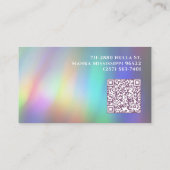 モダン抽象芸術ホログラフィックレインボーカスタムフォト 名刺 (裏面)