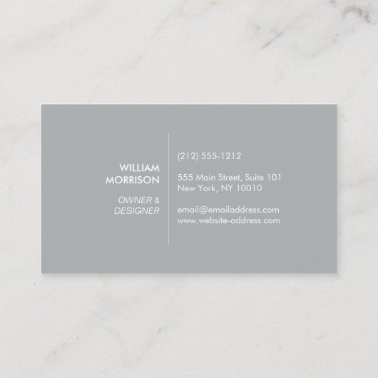 モダン抽象芸術ホームのロゴグレー 名刺 (裏面)