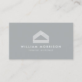 モダン抽象芸術ホームのロゴグレー 名刺