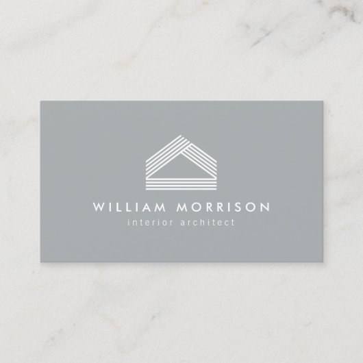 モダン抽象芸術ホームのロゴグレー 名刺 (正面)
