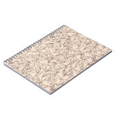 モダン抽象芸術ボホ線アー葉トパターン ノートブック (左側)