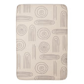 モダン抽象芸術ボーホレインボーラインアート暗褐色 バスマット (正面縦)