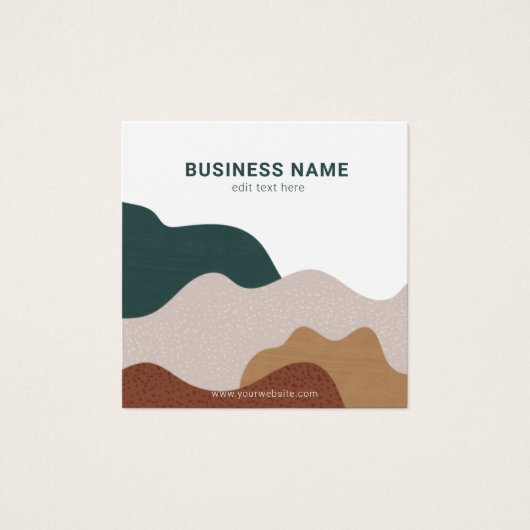 モダン抽象芸術ボーージュエリー気にカード (正面)