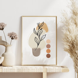 モダン抽象芸術ポコンテンポラリーーエレガントスター ポスター