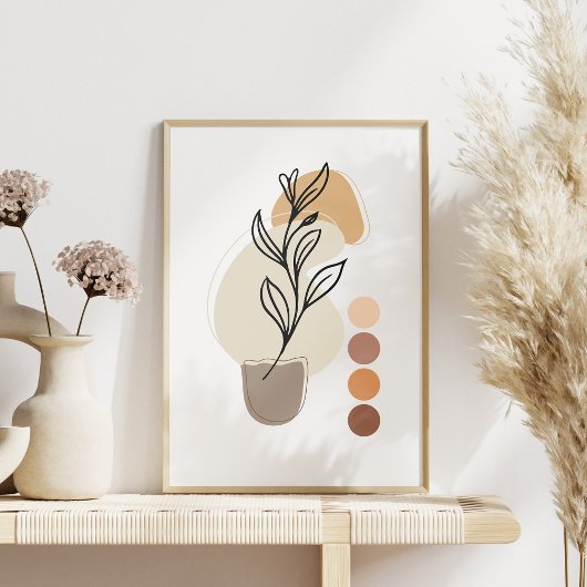 モダン抽象芸術ポコンテンポラリーーエレガントスター ポスター