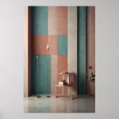 モダン抽象芸術ポスター | 幾何パステルミニマリ ポスター (正面)