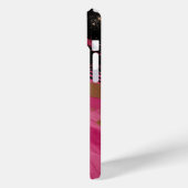 モダン抽象芸術マゼンタ金ゴールドグリッターブラック Case-Mate iPhoneケース (裏面 / 左)