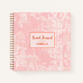 モダン抽象芸術マップパターン旅行仕訳帳 ノートブック