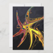 モダン抽象芸術ミニマルタイポグラフィエレガントウェディング 招待状 (裏面)