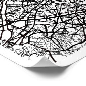 モダン抽象芸術ミニマルパリの地図 ポスター (角)