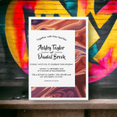 モダン抽象芸術ミニマルファインアートエレガントウェディング 招待状