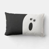 モダン抽象芸術ミニマル幽霊ハロウィーンランブ アウトドアクッション (裏面)