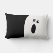 モダン抽象芸術ミニマル幽霊ハロウィーン ランバークッション (裏面)