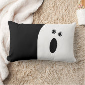 モダン抽象芸術ミニマル幽霊ハロウィーン ランバークッション (ブランケット)