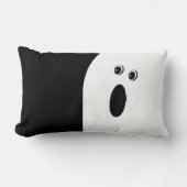 モダン抽象芸術ミニマル幽霊ハロウィーン ランバークッション (正面)