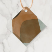 モダン抽象芸術ミニマル結婚式の引き出物ラベル フェイバータグ (裏面)