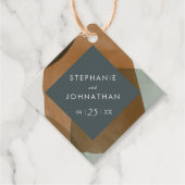 モダン抽象芸術ミニマル結婚式の引き出物ラベル フェイバータグ (正面)