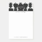 モダン抽象芸術モノクロ白黒 ポストイット (正面)