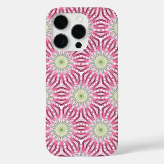 モダン抽象芸術ユニークセージとピンクのケースメイト Case-Mate iPhoneケース (裏面)