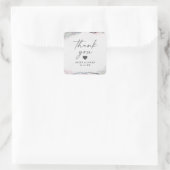 モダン抽象芸術ライトパープル結婚さんありがとう スクエアシール (バッグ)