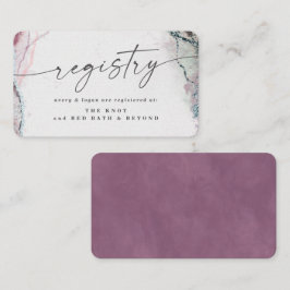 モダン抽象芸術ライトパープル結婚ズ登録 エンクロージャーカード