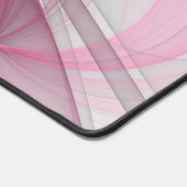 モダン抽象芸術ライトピンクグレーフラクタルデザイン デスクマット (コーナー)