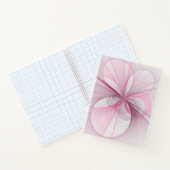 モダン抽象芸術ライトピンクグレーフラクタルデザイン ノートブック (内部)