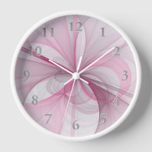 モダン抽象芸術ライトピンクグレーフラクタルデザイン