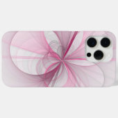 モダン抽象芸術ライトピンクグレーフラクタルデザイン Case-Mate iPhoneケース (裏面 (横))