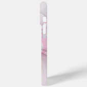 モダン抽象芸術ライトピンクグレーフラクタルデザイン Case-Mate iPhoneケース (裏面 / 左)