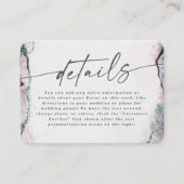 モダン抽象芸術ライト薄紫パープル結婚ズ詳細 エンクロージャーカード (正面)