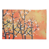 モダン抽象芸術ランドスケープ焦げオレンジ 枕カバー (裏面-左)