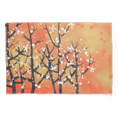 モダン抽象芸術ランドスケープ焦げオレンジ 枕カバー (正面左)