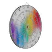 モダン抽象芸術レインボーカラー ダーツボード (正面左)