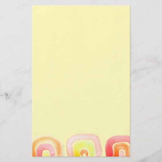 モダン抽象芸術レインボー絵を描アー 便箋 (正面)