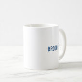 モダン抽象芸術レターBモノグラムイニシャル コーヒーマグカップ (正面右)