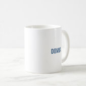 モダン抽象芸術レターDモノグラムイニシャル コーヒーマグカップ (正面右)