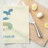 モダン抽象芸術レターGモノグラムイニシャル キッチンタオル (四つ折り)