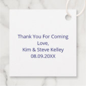 モダン抽象芸術レターKモノグラムパーソナライズされた フェイバータグ (裏面)