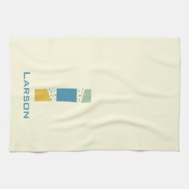 モダン抽象芸術レターLモノグラムイニシャル キッチンタオル