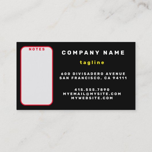 モダン抽象芸術レッドブラックプレイドコレクション 名刺 (裏面)