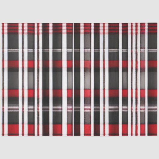 モダン抽象芸術レッドブラックプレイドコレクション 薄葉紙 (正面)