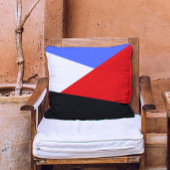 モダン抽象芸術レッド・ブルー黒と白の美学 クッション