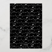 モダン抽象芸術三角形の写真クリスマスツリー 箔シーズンカード (裏面)